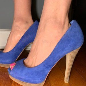 Blue peep-toe Steve Madden Heels
